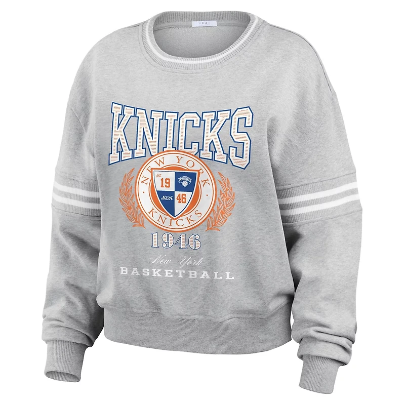 WEAR by Erin Andrews New York Knicks French Terry Pullover Sweatshirt