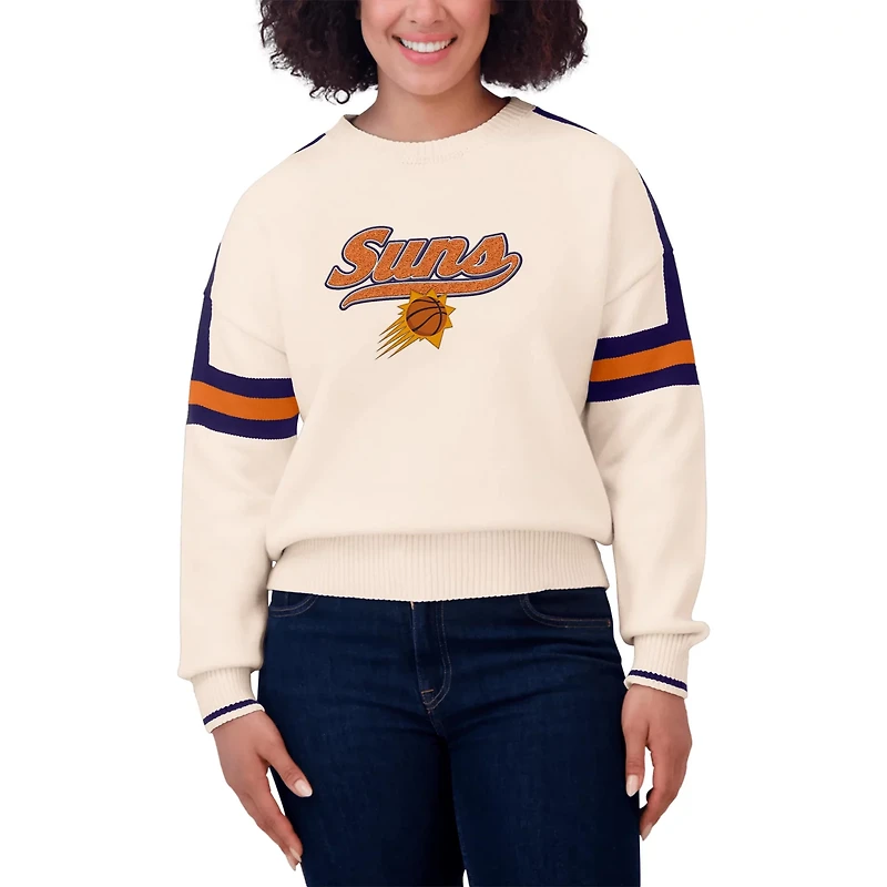 WEAR by Erin Andrews Phoenix Suns Stripe Pullover Sweater