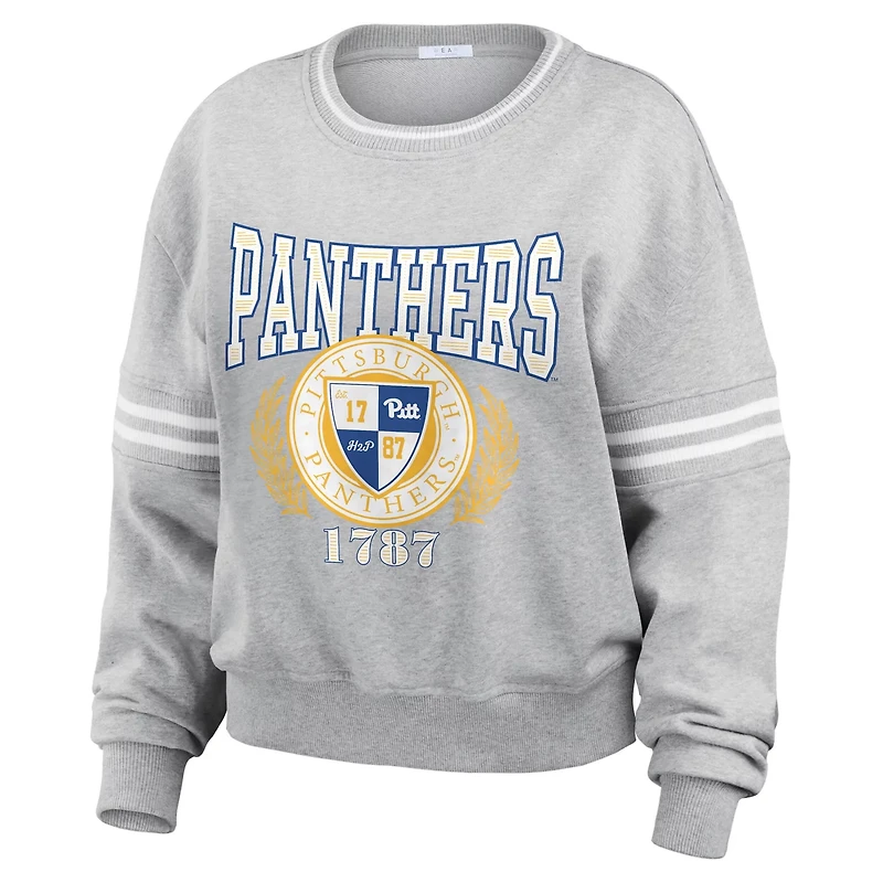 WEAR by Erin Andrews Pitt Panthers Classic Stripe Pullover Sweater