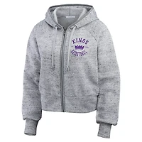 WEAR by Erin Andrews Sacramento Kings Speckled Radiator Full-Zip Hoodie