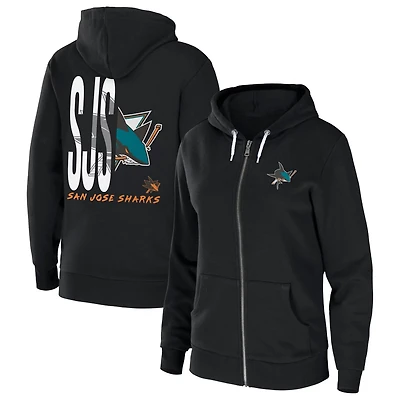 WEAR by Erin Andrews San Jose Sharks Sponge Fleece Full-Zip Hoodie