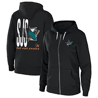 WEAR by Erin Andrews San Jose Sharks Sponge Fleece Full-Zip Hoodie