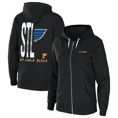 WEAR by Erin Andrews St Louis Blues Sponge Fleece Full-Zip Hoodie