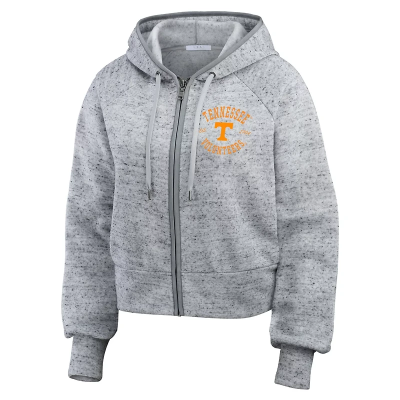 Wear by Erin Andrews Tennessee Volunteers Speckle Double-Hit Raglan Full-Zip Hoodie