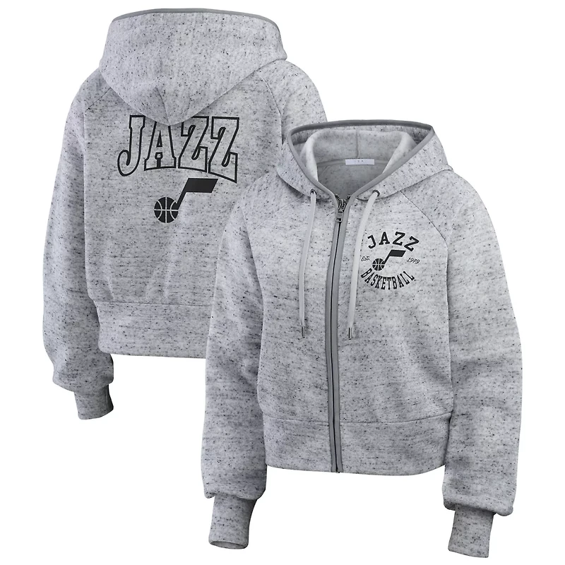 WEAR by Erin Andrews Utah Jazz Speckled Radiator Full-Zip Hoodie