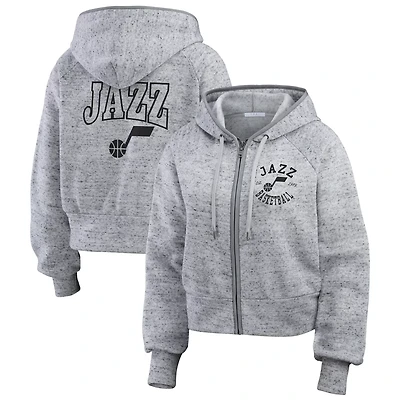 WEAR by Erin Andrews Utah Jazz Speckled Radiator Full-Zip Hoodie