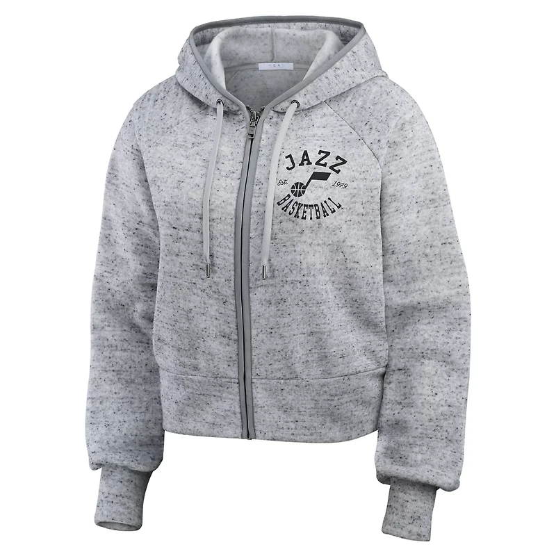 WEAR by Erin Andrews Utah Jazz Speckled Radiator Full-Zip Hoodie