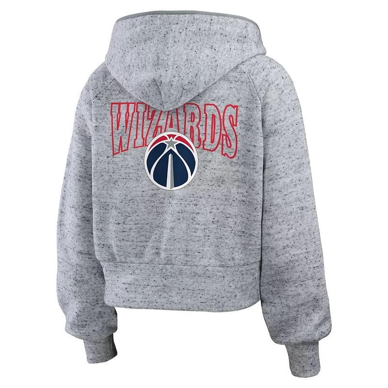 WEAR by Erin Andrews Washington Wizards Speckled Radiator Full-Zip Hoodie
