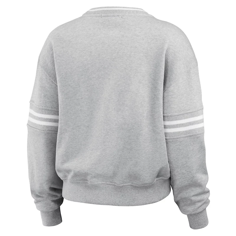 WEAR by Erin Andrews Wisconsin Badgers Classic Stripe Pullover Sweater