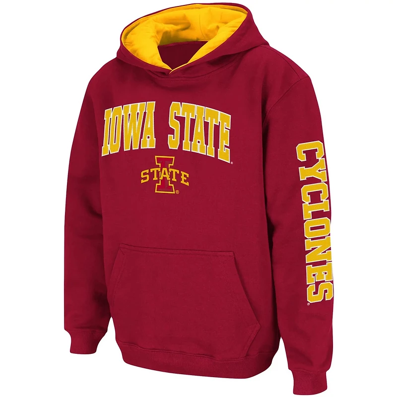 Youth Colosseum Cardinal Iowa State Cyclones 2-Hit Team Pullover Hoodie