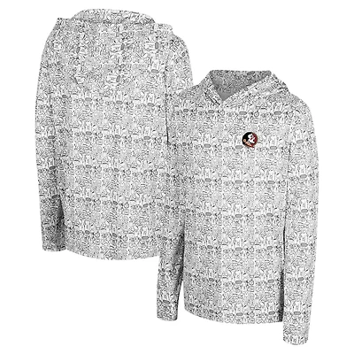 Youth Colosseum Florida State Seminoles All-Over Print Long Sleeve Hoodie T-Shirt