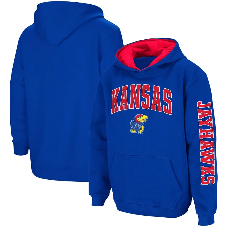 Youth Colosseum Kansas Jayhawks 2-Hit Team Pullover Hoodie