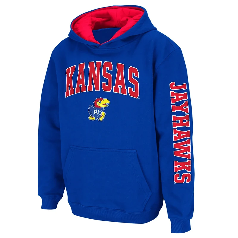 Youth Colosseum Kansas Jayhawks 2-Hit Team Pullover Hoodie