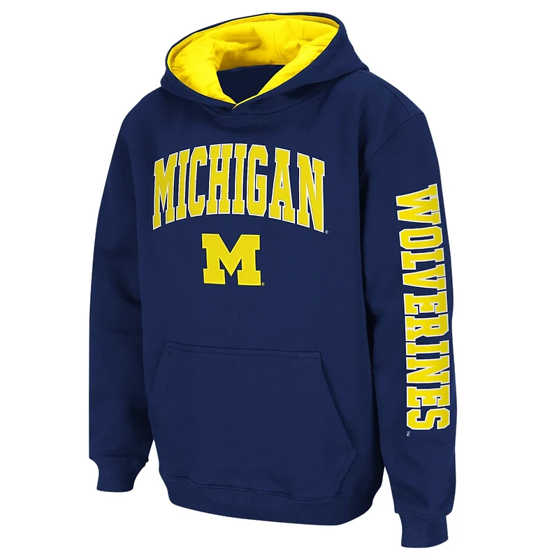 Youth Colosseum Michigan Wolverines 2-Hit Team Pullover Hoodie