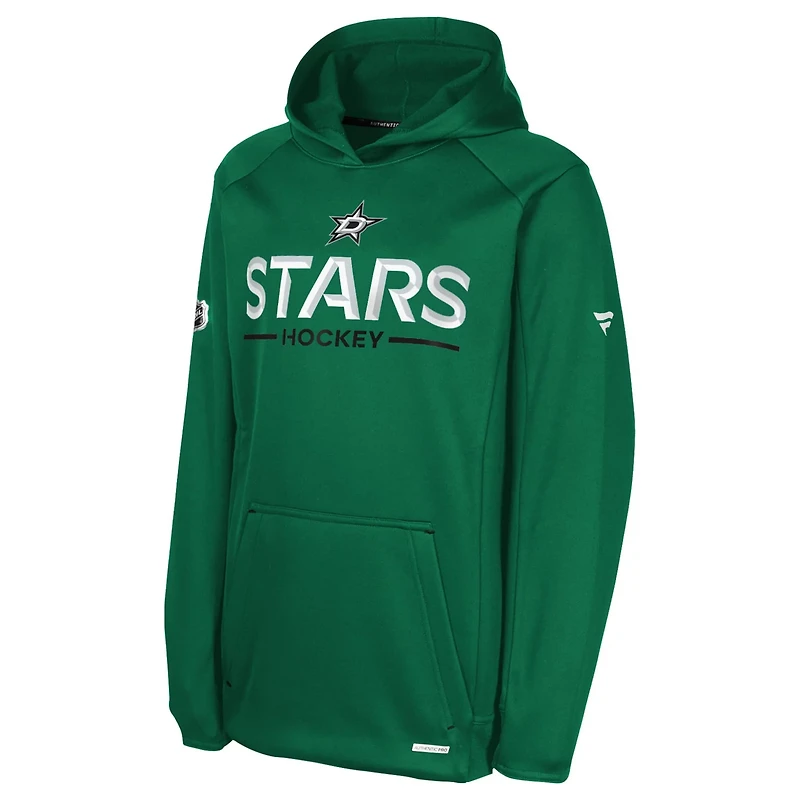 Youth Fanatics Kelly Dallas Stars Authentic Pro Rink Raglan Hoodie