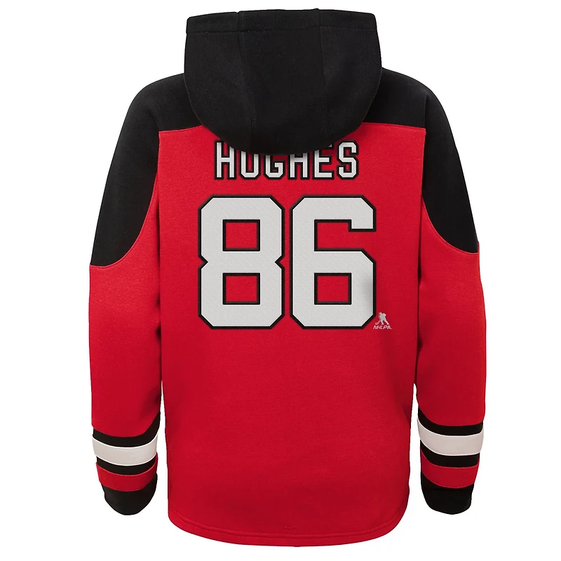 Youth Jack Hughes New Jersey Devils Ageless Must-Have V-Neck Name  Number Pullover Hoodie