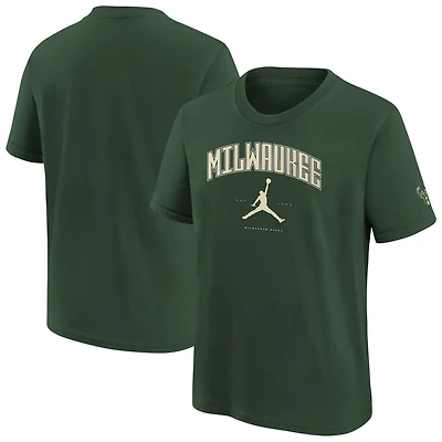 Youth Jordan Brand Hunter Milwaukee Bucks Essential Cities T-Shirt