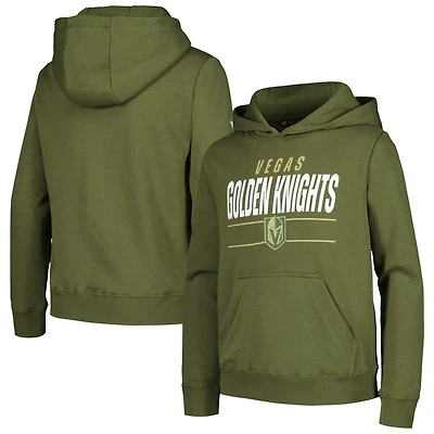 Youth Levelwear Vegas Golden Knights Podium Fleece Pullover Hoodie