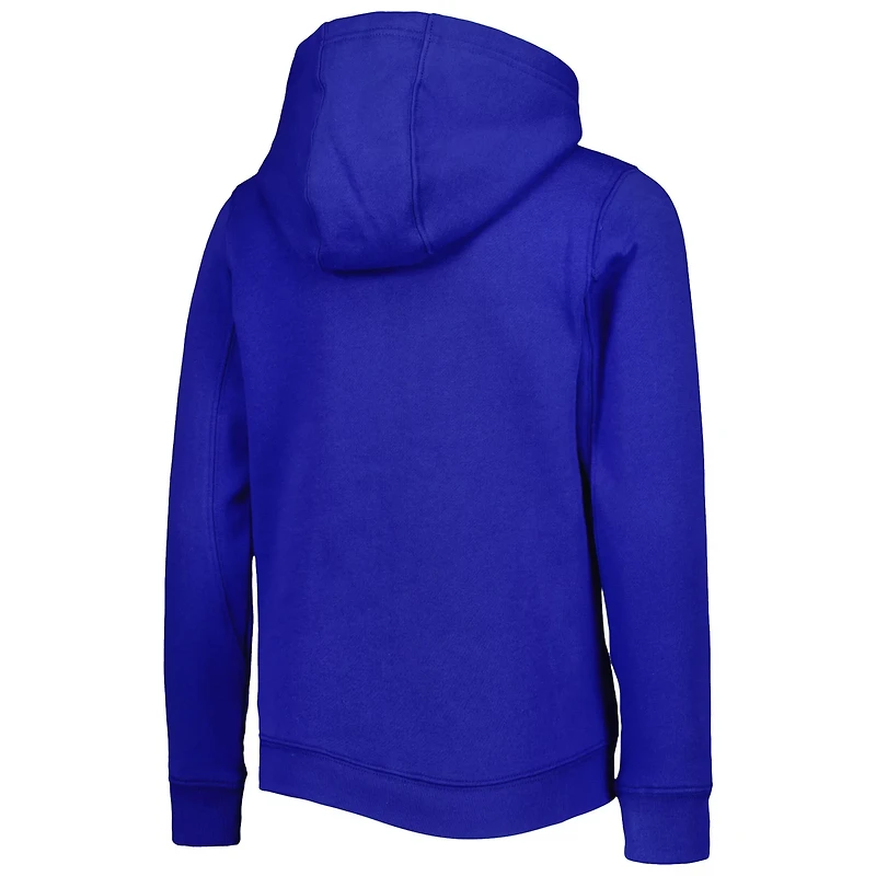 Youth Los Angeles Dodgers Wordmark Full-Zip Fleece Hoodie