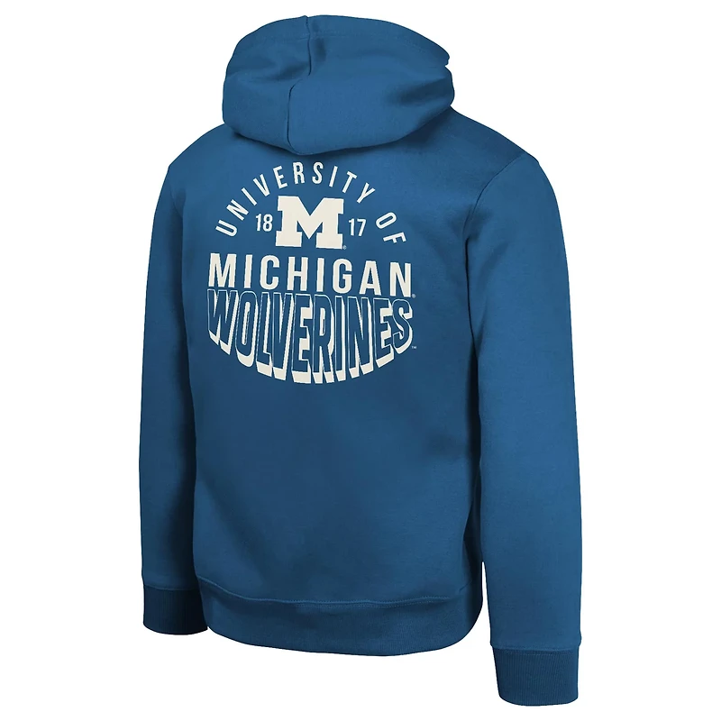 Youth Michigan Wolverines Team Banner Fleece Pullover Hoodie