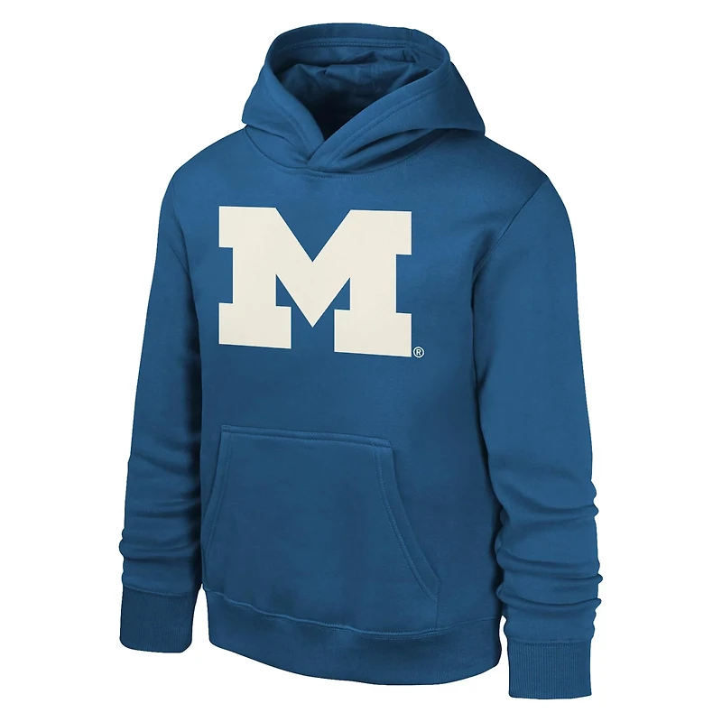 Youth Michigan Wolverines Team Banner Fleece Pullover Hoodie