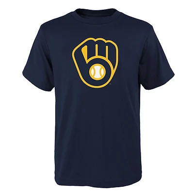 Youth Milwaukee Brewers Logo Primary Team T-Shirt