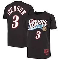 Youth Mitchell  Ness Allen Iverson Philadelphia 76ers Hardwood Classics Name Number T-Shirt