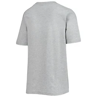 Youth Mitchell  Ness Alonzo Mourning Heathered Gray Miami Heat Hardwood Classics King of the Court Player T-Shirt