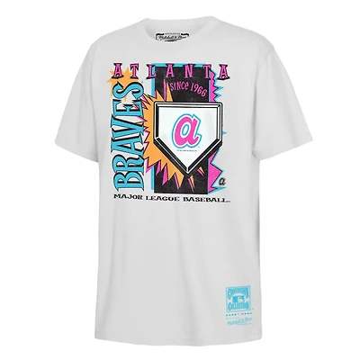 Youth Mitchell Ness Atlanta Braves Cooperstown Neon Field Shock T-Shirt