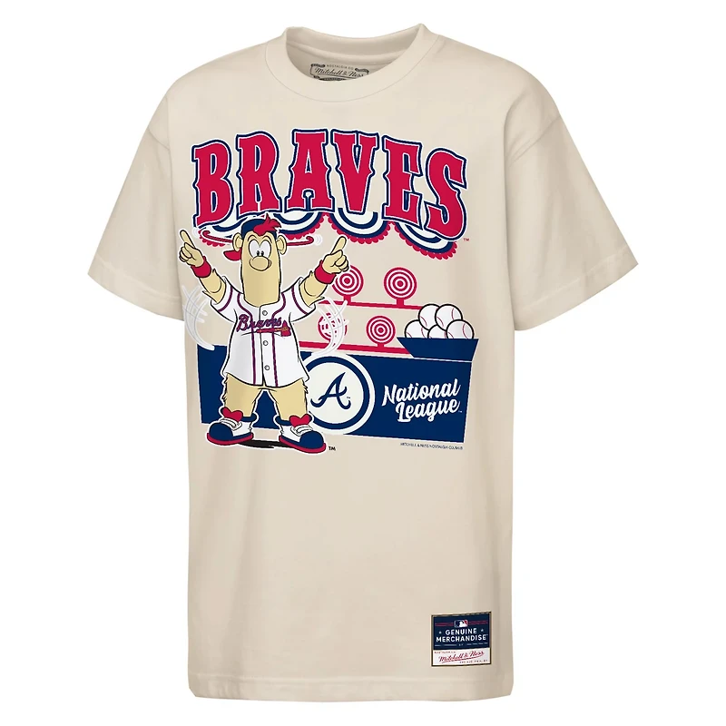 Youth Mitchell Ness Atlanta Braves Step Back Up Mascot T-Shirt
