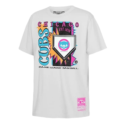 Youth Mitchell Ness Chicago Cubs Cooperstown Neon Field Shock T-Shirt