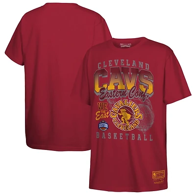 Youth Mitchell  Ness Cleveland Cavaliers 2025 NBA Playoffs Retro Monumental T-Shirt