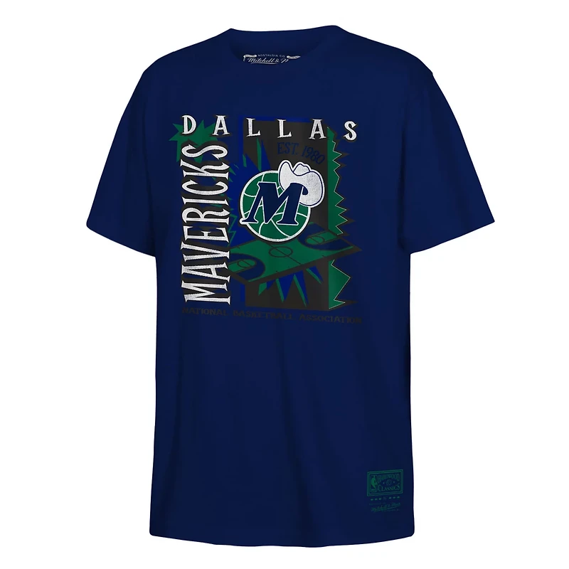 Youth Mitchell  Ness Dallas Mavericks Retro '90s Poster T-Shirt