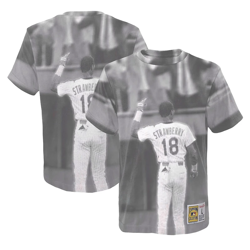 Youth Mitchell  Ness Darryl Strawberry New York Mets Sublimated Player T-Shirt