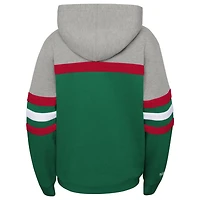 Youth Mitchell  Ness Heather Gray Milwaukee Bucks Hardwood Classics Head Coach Pullover Hoodie