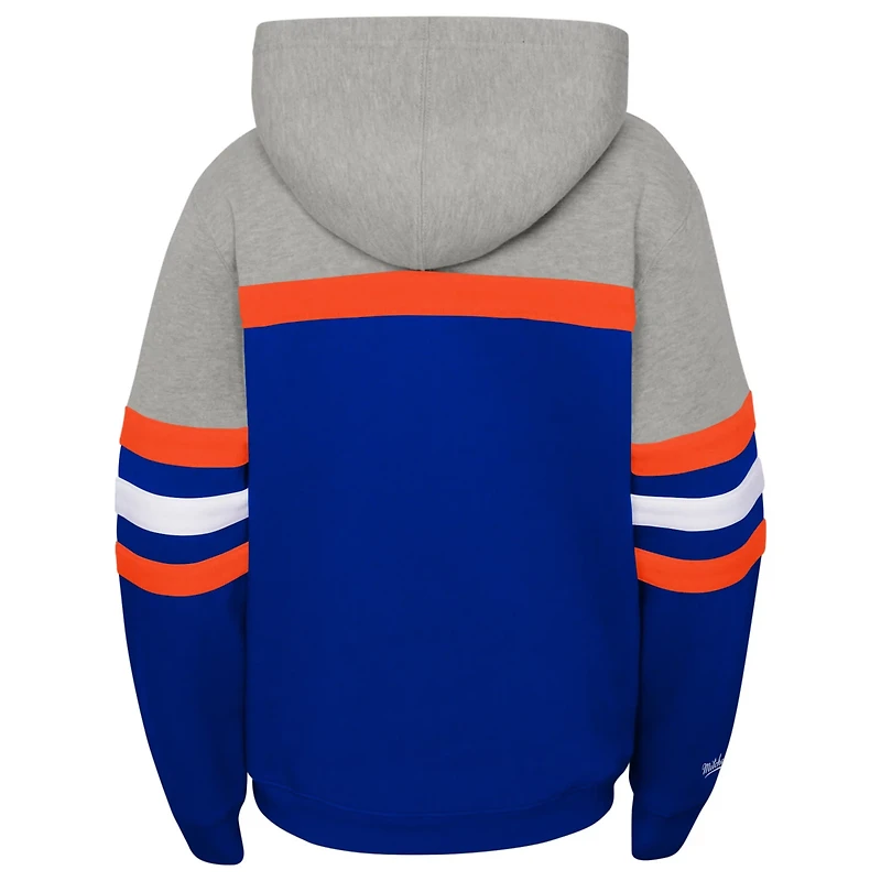 Youth Mitchell  Ness Heather Gray New York Knicks Hardwood Classics Head Coach Pullover Hoodie