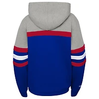 Youth Mitchell  Ness Heather Gray Philadelphia 76ers Hardwood Classics Head Coach Pullover Hoodie