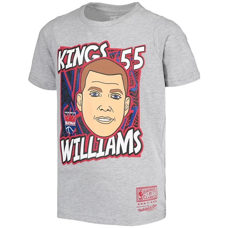 Youth Mitchell  Ness Jason Williams Sacramento Kings Hardwood Classics King of the Court Player T-Shirt