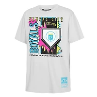 Youth Mitchell  Ness Kansas City Royals Cooperstown Neon Field Shock T-Shirt