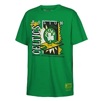 Youth Mitchell  Ness Kelly Boston Celtics Retro '90s Poster T-Shirt