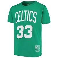 Youth Mitchell  Ness Larry Bird Kelly Boston Celtics Hardwood Classics Name Number T-Shirt