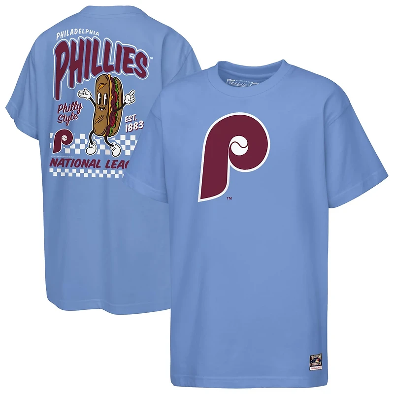 Youth Mitchell Ness Light Philadelphia Phillies Cooperstown Concession T-Shirt