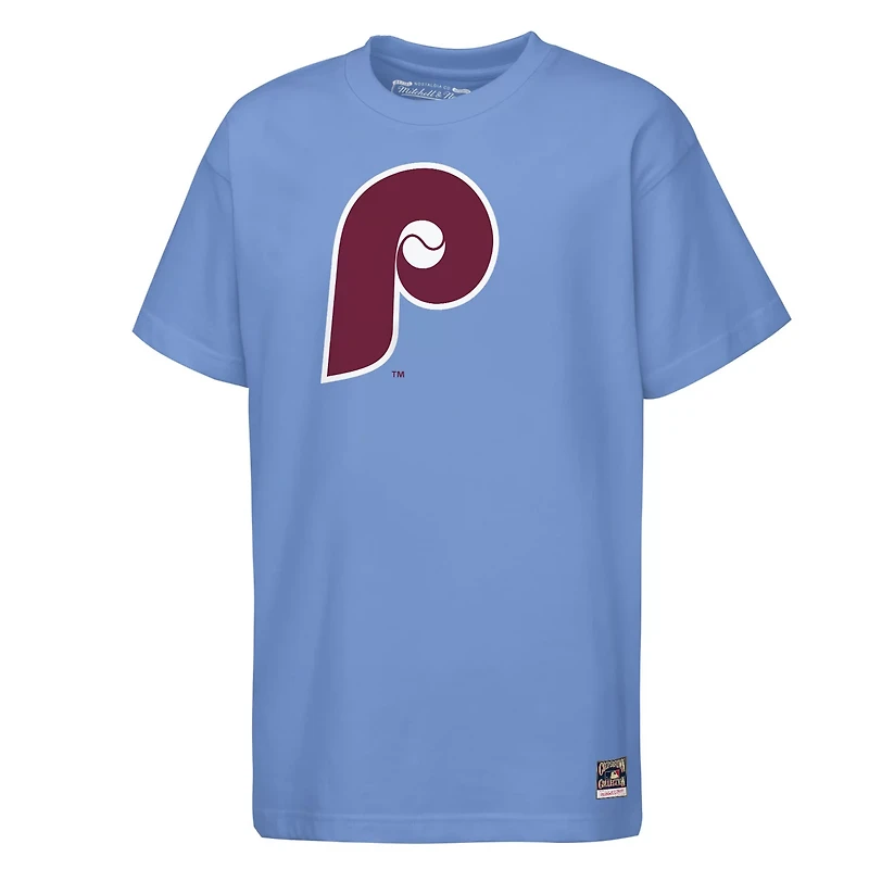 Youth Mitchell Ness Light Philadelphia Phillies Cooperstown Concession T-Shirt