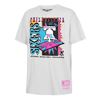 Youth Mitchell  Ness Philadelphia 76ers Neon Court Shock T-Shirt