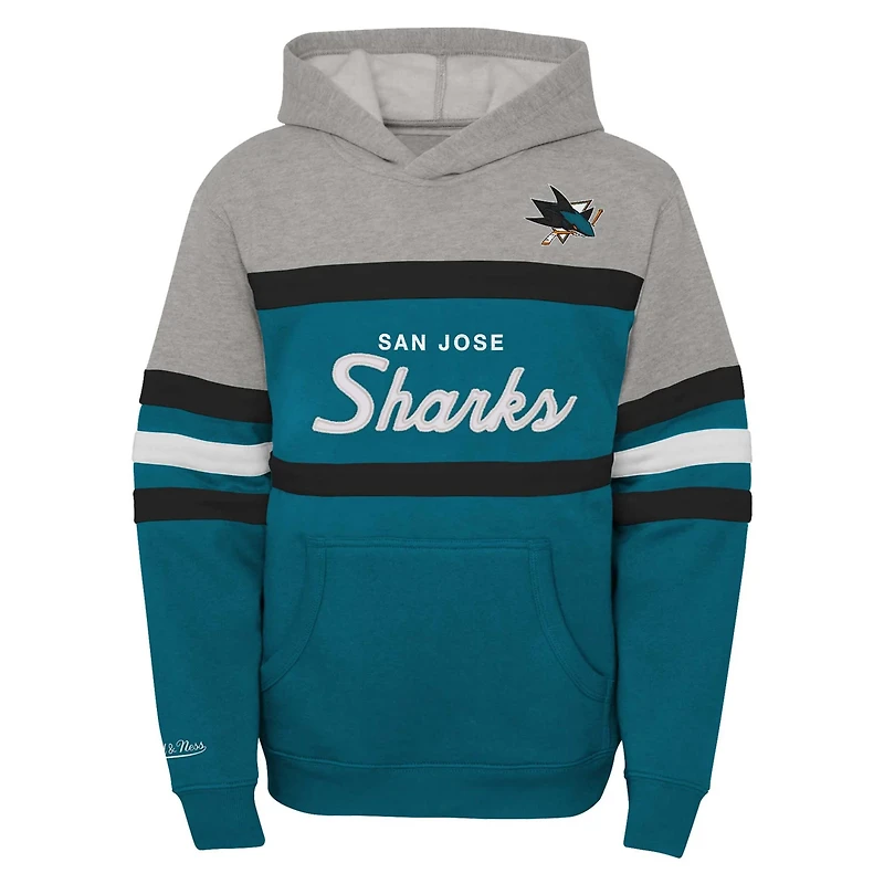 Youth Mitchell  Ness San Jose Sharks Head Coach Pullover Hoodie