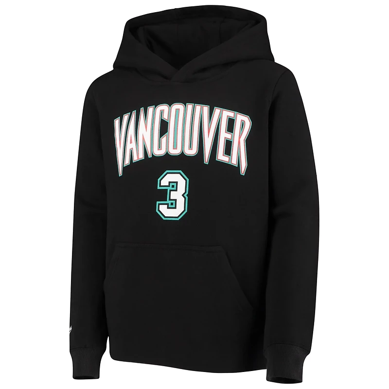 Youth Mitchell  Ness Shareef Abdur-Rahim Vancouver Grizzlies Hardwood Classics Name Number Pullover Hoodie