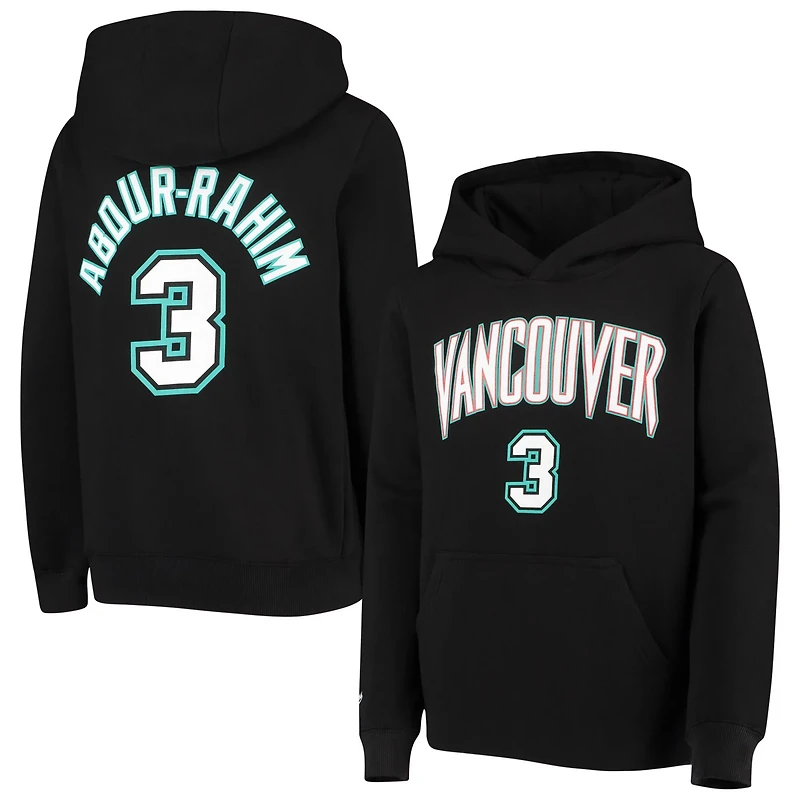 Youth Mitchell  Ness Shareef Abdur-Rahim Vancouver Grizzlies Hardwood Classics Name Number Pullover Hoodie