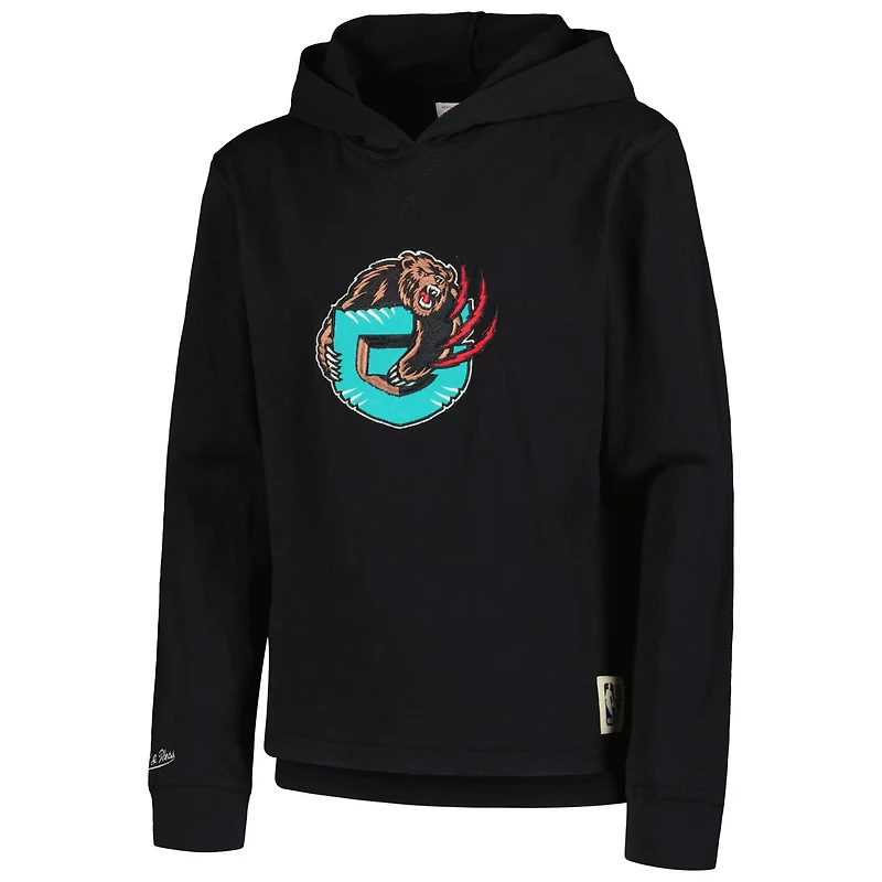 Youth Mitchell  Ness Vancouver Grizzlies Hardwood Classics Legendary Slub Lightweight Pullover Hoodie