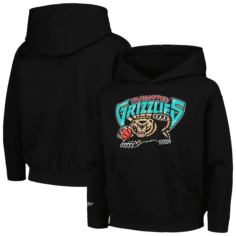 Youth Mitchell  Ness Vancouver Grizzlies Hardwood Classics Retro Logo Pullover Hoodie