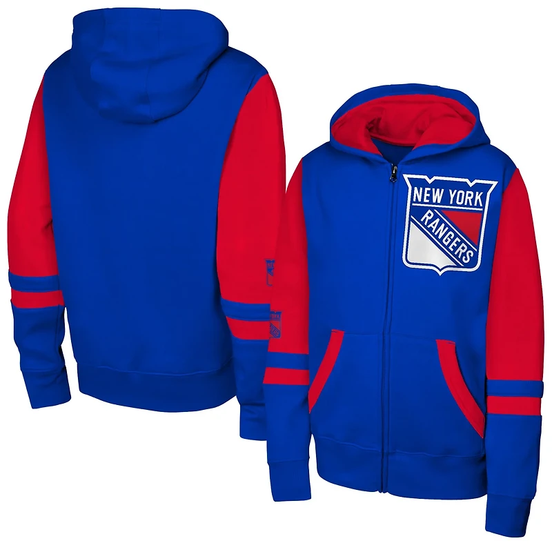 Youth New York Rangers Face Off Full-Zip Hoodie